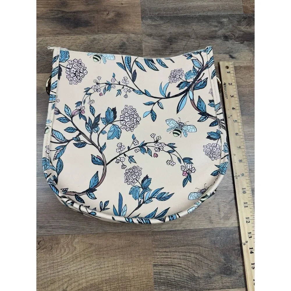 AHDORNED Double-Entry U-Shaped Messenger Straps &‎ Pouch Bee Floral